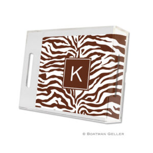 Lucite Tray - Zebra