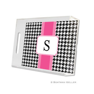 Lucite Tray - Alex Houndstooth Black