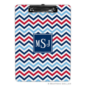 Clipboard - Chevron Blue & Red